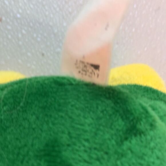 Cute Green and Yellow Plush Bear Toy with Hooded Frog Costume - Picture 6 of 8